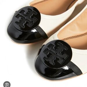 Tory Burch Women's Black and White Flats
